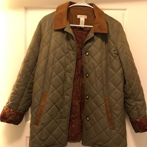 Orvis Quilted Olive Green Barn Jacket